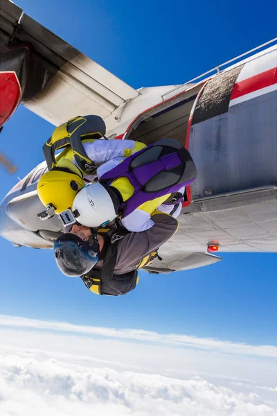 Fallschirmspringen Foto Das Konzept Der Aktiven Erholung — Stockfoto