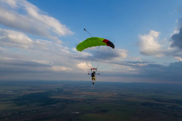 Skydiving Foto Begreppet Aktiv Rekreation — Stockfoto