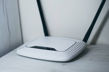 Pc router 'ın yakın çekim, internet ve web konsepti