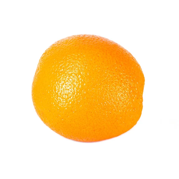 Intero Maturo Frutta Arancio Brillante Isolato Sfondo Bianco — Foto Stock