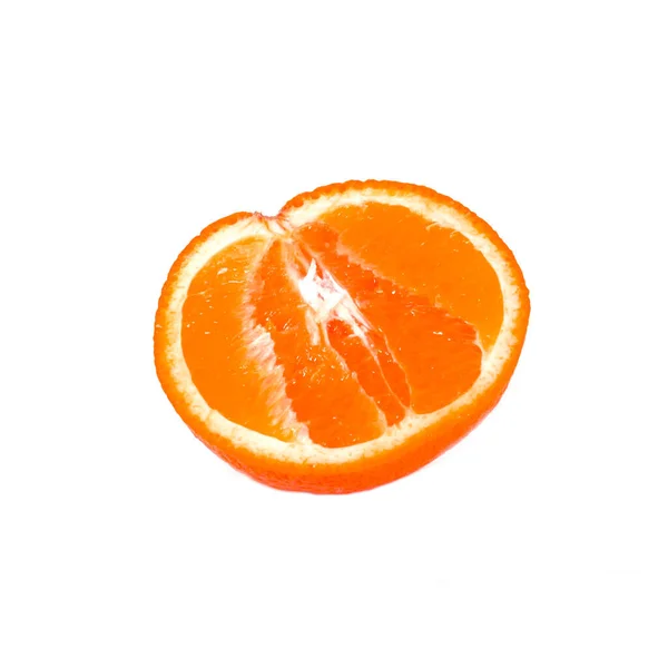 Maturo Luminoso Arancio Frutta Isolato Sfondo Bianco — Foto Stock