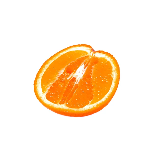 Rijp Helder Oranje Fruit Geïsoleerd Witte Achtergrond — Stockfoto