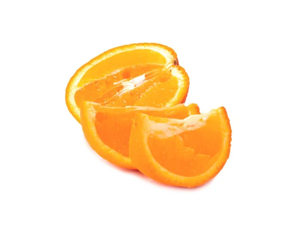 Maturo Luminoso Arancio Frutta Isolato Sfondo Bianco — Foto Stock