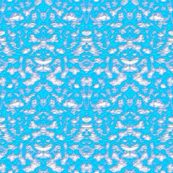 デジタルイラスト 立体感のある幾何学的な抽象的なシームレスなパターン 白と青の色 — ストック写真