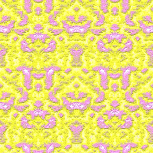 Digital Illustration Geometric Abstract Seamless Pattern Relief Effect Pink Yellow — Stock Photo, Image