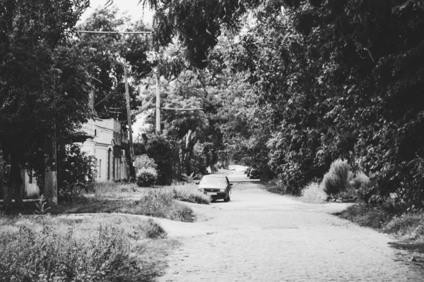 Odessa Oekraïne August 2017 Stadslandschap Zonnige Dag Een Straat Particuliere — Stockfoto