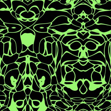 Sarı ve siyah tonlarda kusursuz soyut desen