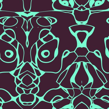 Bordo ve yeşil tonlarda kusursuz soyut desen