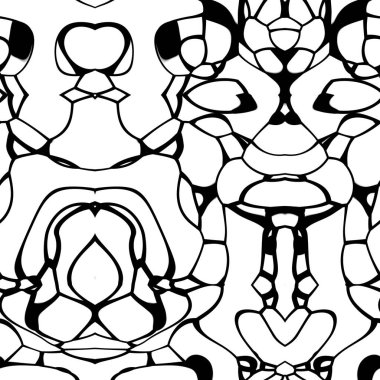 Beyaz ve siyah tonlarda kusursuz soyut desen