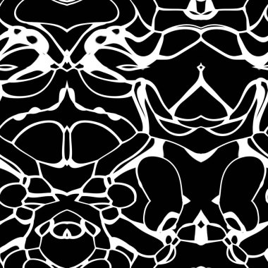 Beyaz ve siyah tonlarda kusursuz soyut desen