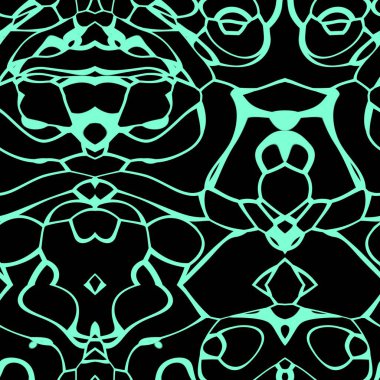 Aquamarine ve siyah tonlarda kusursuz soyut desen