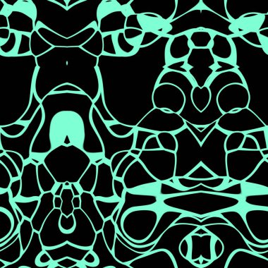 Aquamarine ve siyah tonlarda kusursuz soyut desen