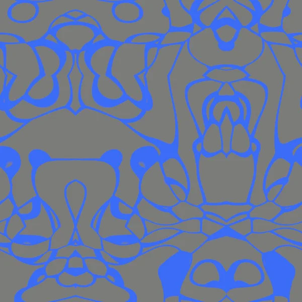 灰色和蓝色色调的无缝隙抽象图案 — 图库照片