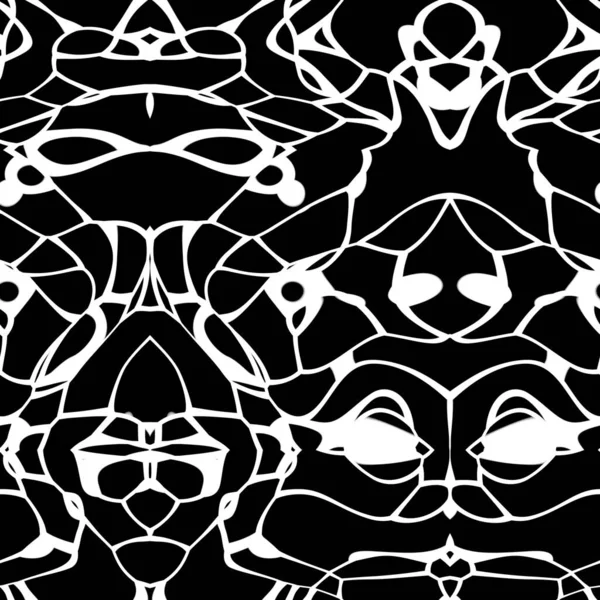 Бесшовный Абстрактный Рисунок Белых Черных Тонах — стоковое фото