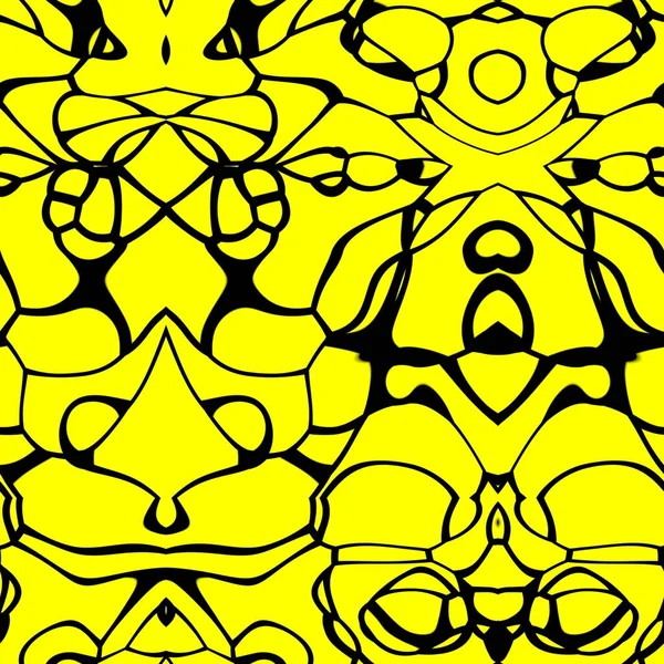 Nahtlose Abstrakte Muster Gelb Und Schwarztönen — Stockfoto