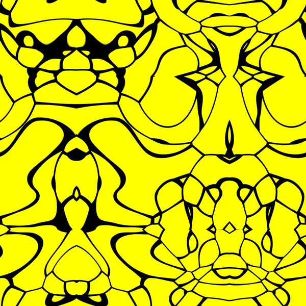 Nahtlose Abstrakte Muster Gelb Und Schwarztönen — Stockfoto