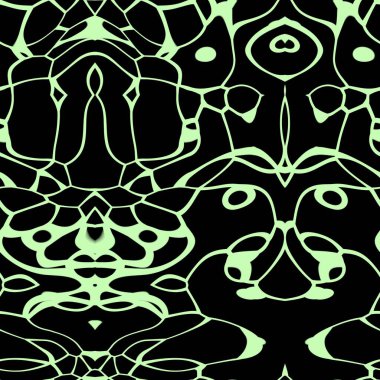 Soluk yeşil ve siyah tonlarda kusursuz soyut desen