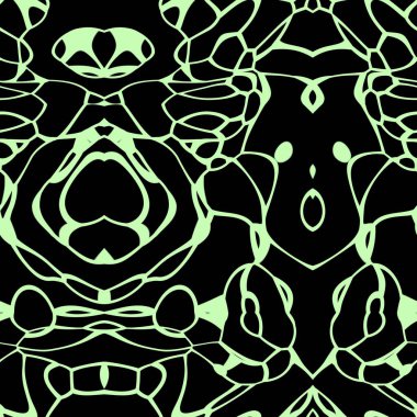 Soluk yeşil ve siyah tonlarda kusursuz soyut desen