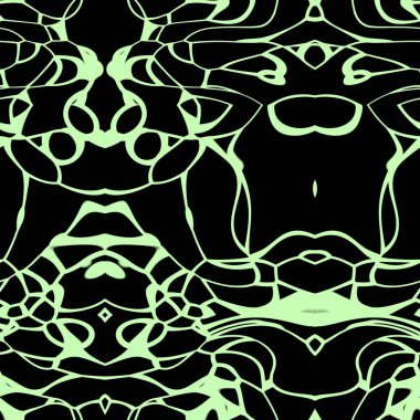 Soluk yeşil ve siyah tonlarda kusursuz soyut desen