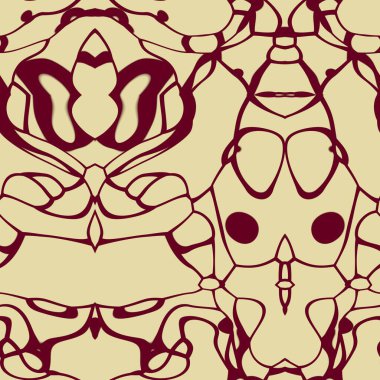 Kestane ve bej tonlarında kusursuz soyut desen