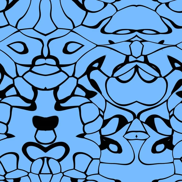 Бесшовный Абстрактный Рисунок Голубых Черных Тонах — стоковое фото