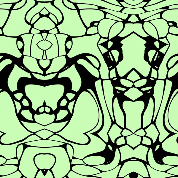 Бесшовный Абстрактный Рисунок Бледно Зеленых Черных Тонах — стоковое фото