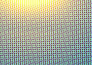 Pop sanat tarzında deseni olan soyut parlak arkaplan, hediye kartları için renkli arkaplan, web sitesi, kartpostallar, iç tasarım, çıkartmalar, ambalaj kağıdı, reklamcılık