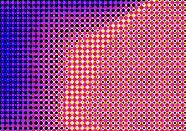 Pop sanat tarzında deseni olan soyut parlak arkaplan, hediye kartları için renkli arkaplan, web sitesi, kartpostallar, iç tasarım, çıkartmalar, ambalaj kağıdı, reklamcılık