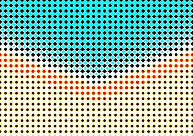 Pop sanat tarzında deseni olan soyut parlak arkaplan, hediye kartları için renkli arkaplan, web sitesi, kartpostallar, iç tasarım, çıkartmalar, ambalaj kağıdı, reklamcılık