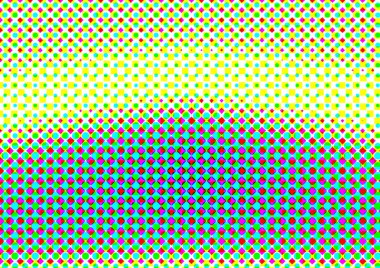 Pop sanat tarzında deseni olan soyut parlak arkaplan, hediye kartları için renkli arkaplan, web sitesi, kartpostallar, iç tasarım, çıkartmalar, ambalaj kağıdı, reklamcılık