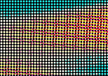 Pop sanat tarzında deseni olan soyut parlak arkaplan, hediye kartları için renkli arkaplan, web sitesi, kartpostallar, iç tasarım, çıkartmalar, ambalaj kağıdı, reklamcılık