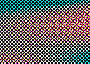 Pop sanat tarzında deseni olan soyut parlak arkaplan, hediye kartları için renkli arkaplan, web sitesi, kartpostallar, iç tasarım, çıkartmalar, ambalaj kağıdı, reklamcılık