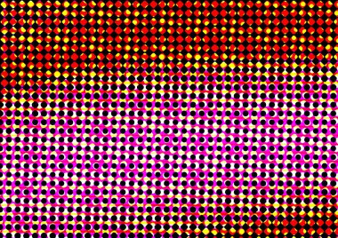 Pop sanat tarzında deseni olan soyut parlak arkaplan, hediye kartları için renkli arkaplan, web sitesi, kartpostallar, iç tasarım, çıkartmalar, ambalaj kağıdı, reklamcılık