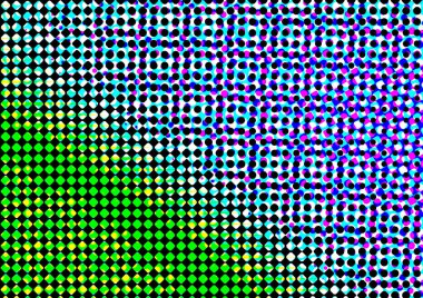 Pop sanat tarzında deseni olan soyut parlak arkaplan, hediye kartları için renkli arkaplan, web sitesi, kartpostallar, iç tasarım, çıkartmalar, ambalaj kağıdı, reklamcılık