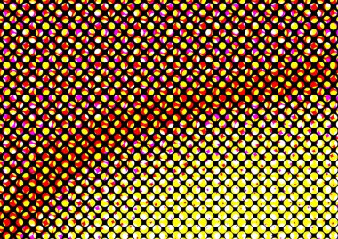 Pop sanat tarzında deseni olan soyut parlak arkaplan, hediye kartları için renkli arkaplan, web sitesi, kartpostallar, iç tasarım, çıkartmalar, ambalaj kağıdı, reklamcılık