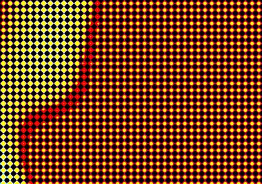 Pop sanat tarzında deseni olan soyut parlak arkaplan, hediye kartları için renkli arkaplan, web sitesi, kartpostallar, iç tasarım, çıkartmalar, ambalaj kağıdı, reklamcılık