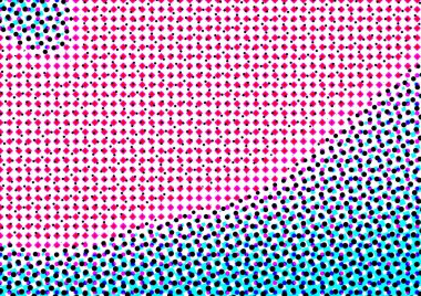 Pop sanat tarzında deseni olan soyut parlak arkaplan, hediye kartları için renkli arkaplan, web sitesi, kartpostallar, iç tasarım, çıkartmalar, ambalaj kağıdı, reklamcılık