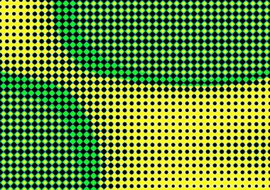 Pop sanat tarzında deseni olan soyut parlak arkaplan, hediye kartları için renkli arkaplan, web sitesi, kartpostallar, iç tasarım, çıkartmalar, ambalaj kağıdı, reklamcılık