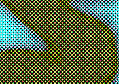 Pop sanat tarzında deseni olan soyut parlak arkaplan, hediye kartları için renkli arkaplan, web sitesi, kartpostallar, iç tasarım, çıkartmalar, ambalaj kağıdı, reklamcılık