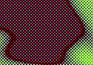 Pop sanat tarzında deseni olan soyut parlak arkaplan, hediye kartları için renkli arkaplan, web sitesi, kartpostallar, iç tasarım, çıkartmalar, ambalaj kağıdı, reklamcılık