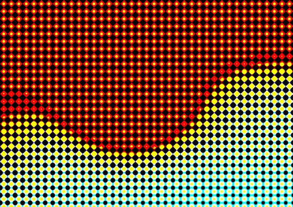 Pop sanat tarzında deseni olan soyut parlak arkaplan, hediye kartları için renkli arkaplan, web sitesi, kartpostallar, iç tasarım, çıkartmalar, ambalaj kağıdı, reklamcılık