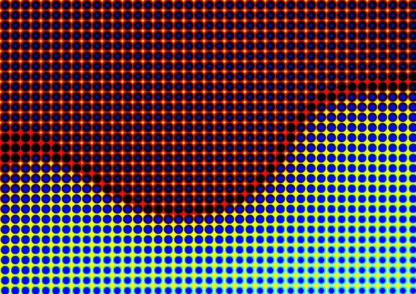 Pop sanat tarzında deseni olan soyut parlak arkaplan, hediye kartları için renkli arkaplan, web sitesi, kartpostallar, iç tasarım, çıkartmalar, ambalaj kağıdı, reklamcılık