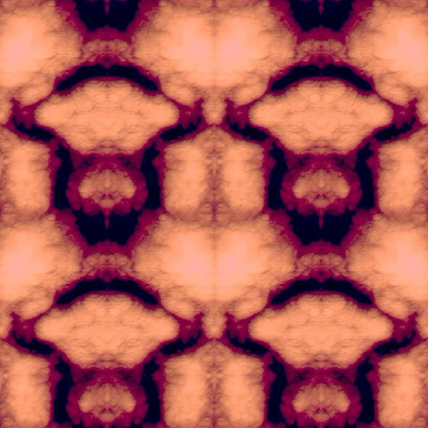 Digitale Illustration Geometrisch Abstraktes Nahtloses Muster Mit Reliefeffekt Orange Schwarz — Stockfoto