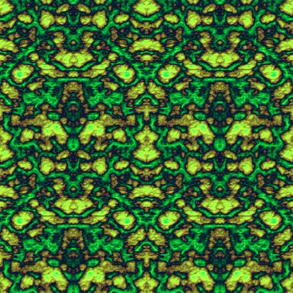 Digitale Illustration Geometrisch Abstraktes Nahtloses Muster Mit Reliefeffekt Grüne Schwarze — Stockfoto