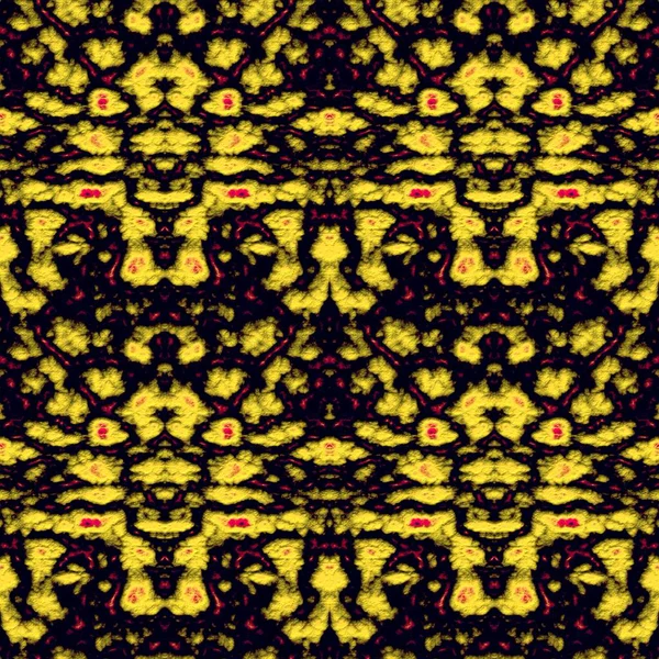 Digitale Illustration Geometrisch Abstraktes Nahtloses Muster Mit Reliefeffekt Gelbe Schwarze — Stockfoto