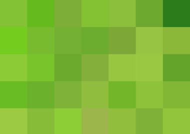 Büyük yeşil renk kare pikselleri olan soyut dekoratif arkaplan