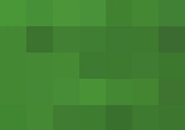 大きな緑色の四角形のピクセルを持つ抽象装飾的な背景 — ストック写真