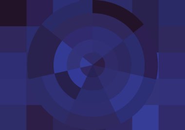 Büyük renk kare pikselleri ve dairesi olan soyut dekoratif arkaplan