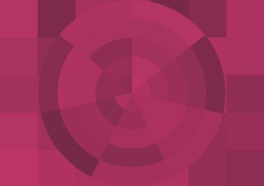 Büyük renk kare pikselleri ve dairesi olan soyut dekoratif arkaplan