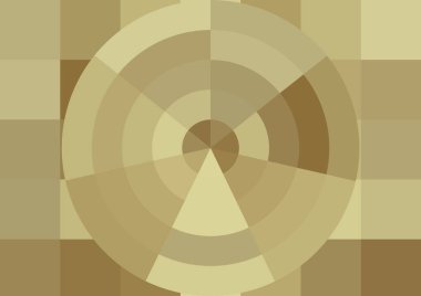 Büyük renk kare pikselleri ve dairesi olan soyut dekoratif arkaplan